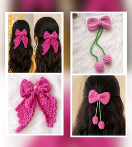 Handmade Crochet Hair Bows