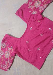 🆕️ Vibrant Pink Embroidered Slip-On Blouse