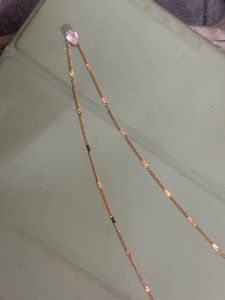 Dainty Teardrop Crystal Necklace gold plated