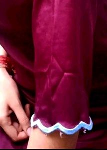 Purple Kurta Set with Palazzo