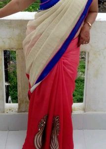 Half Pattern Jute Saree