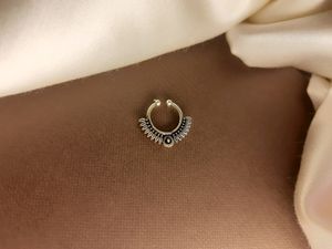Fake septum - Brass - Septum for non pierced nose - Italian Brass