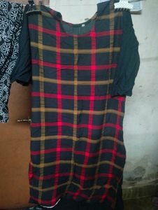 Comfortable Plaid Kurta Set