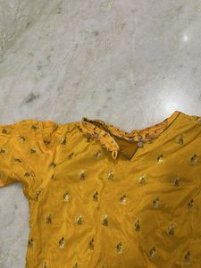 Yellow Embroidered Kurta