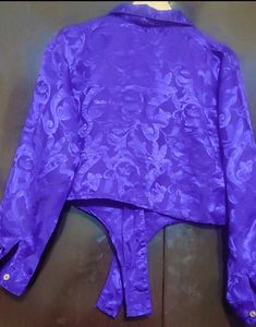 Purple 🟣 Party Wear Crop Top 36 Bust