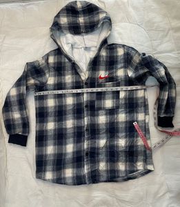 Nike Supreme Men's Plaid Hooded Flannel Jacket