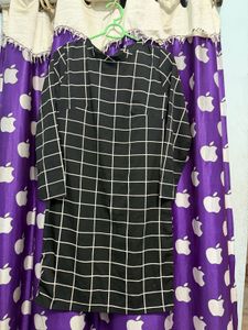 Black & White Checkered Tunic Top