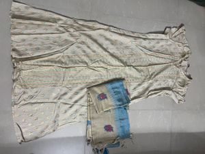 Cream Floral Print Maxi Dress