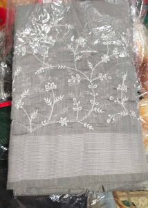 Elegant Saree with  Embroidery and different look
