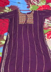 Beautiful Purple Embroidered Dupatta