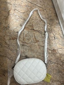 Chic Quilted Oval Crossbody Bag