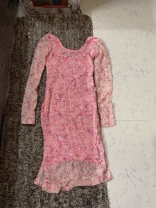 Pink Floral Kurta Set