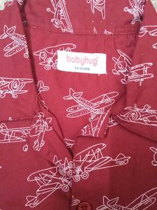 Cute Plane Print Pajama Set