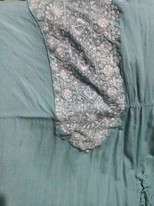 SELF DESIGNED SHORT KURTI 🩵