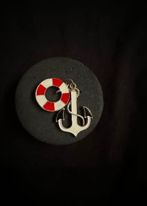 Nautical Anchor &amp; Life Ring Pendant