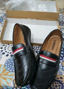CORWOX Men's Black Loafer Shoes