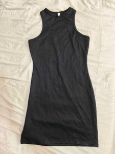 Ribbed Tank Black Dress | Casual Mini