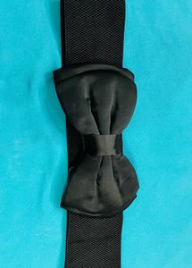 Black Bow Elastic Belt