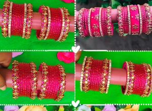 Beautiful Pink silk thread Bangles  any colour
