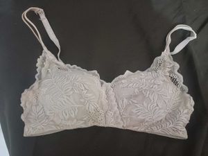 Sheer Leaf Print Bralette