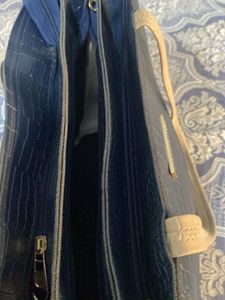 Stylish Navy Croc Tote Bag