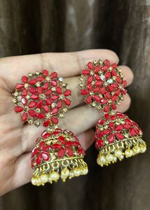Beautiful Red Jhumka Earrings