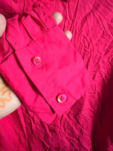 Vibrant Pink Button-Up Shirt