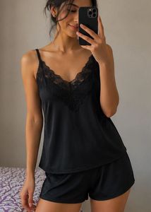 Lace Trim Cami Set