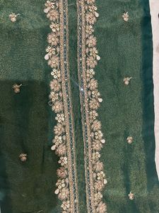 Embroidered Teal Kurta Set with Dupatta