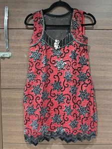Red Designer Kurta Set