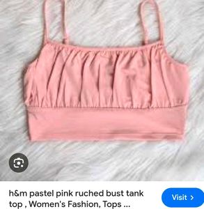 Pink Ruched Tank Top