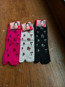 Pair Of 3 Printed Ladies Socks