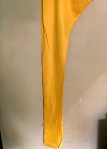 Red Kurta with Golden Stripes and Kuchi Pa