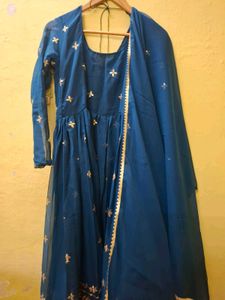 Beautiful Royal Blue ethnic gown with dupatta 🩵🩵
