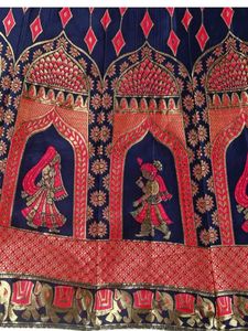 Blue Brocade Lehenga Choli Set