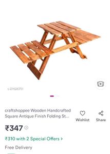 craftshoppee Wooden Handcrafted Square Antique