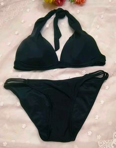 Classic Black Halter Bikini set