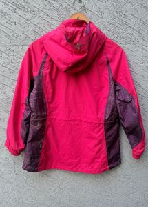Vibrant Pink &amp; Purple Hooded Jacket