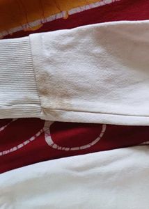 White Sweatshirt with Sequin Heart