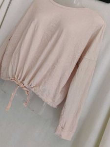 Cute Pink Striped Long Sleeve Top