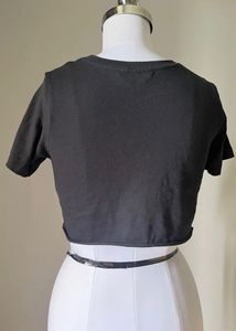 Black "Good Days" Crop Top