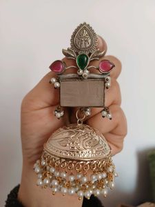 Brass dual Jhumka Earrings