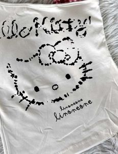 Cute Hello Kitty White Cropped Top
