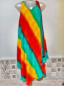 🔥 BUY 1, GET 1 FREE 🔥Tie-Dye Layered Ethnic Gown