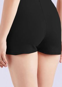 Black Wrap Skirt Shorts