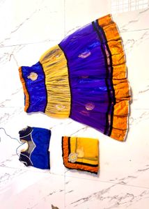 Vibrant Blue & Yellow Lehenga Choli Set