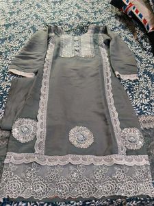 Elegant Grey Kurta Set