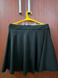 Black Mini Skater Skirt with Inbuilt Shorts