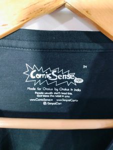 Black Printed Casual T Shirt (Men's)