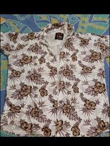 Floral Print Short Sleeve unisex Shirt